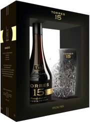 Torres 15 Reserva Privada, gift box with glass
