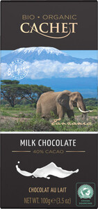 Cachet Milk Chocolate Tanzania, 40% Cocoa, 100 g