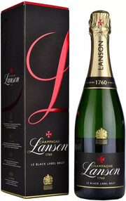Игристое вино Lanson Black Label Brut, gift box