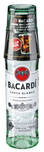 Ром Bacardi Carta Blanca, with plastic glass, 0.7 л