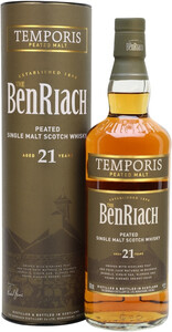Виски Benriach, Temporis Peated 21 Years Old, in tube, 0.7 л