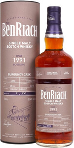 Виски Benriach, Cask Bottling Burgundy Cask 26 Years (cask #6898), 1991, in tube, 0.7 л