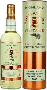 Signatory Vintage, 86 Proof Collection Mannochmore 10 Years, 2007, metal tube, 0.7 л