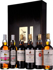 На фото изображение Gordon & MacPhail, Speyside Collection, set of 6 bottles, wooden box, 4.2 L (Гордон и Макфейл, Спейсайд Коллекшн, набор из шести бутылок в деревянной коробке в бутылках объемом 4.2 литра)