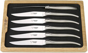 Laguiole, Steak Knives, Matte Stainless Steel Handles, Set of 6 pcs