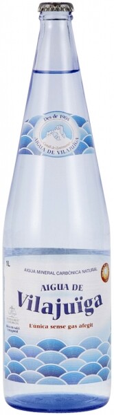 На фото изображение Aqua Vilajuiga Sin Gas, in glass, 0.33 L (Вода минеральная питьевая лечебно-столовая Виладжуйга негазированная, в стеклянной бутылке объемом 0.33 литра)