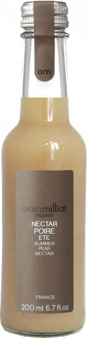 На фото изображение Alain Milliat, Nectar de Poire dete, 0.2 L (Ален Мия, Нектар из летней груши объемом 0.2 литра)