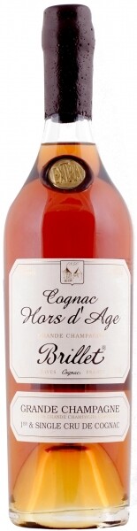 На фото изображение Brillet, Hors dAge Extra Grande Champagne, 0.7 L (Брийе, Ор дАж Экстра Гранд Шампань объемом 0.7 литра)