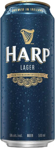 Пиво Harp Lager, in can, 0.5 л