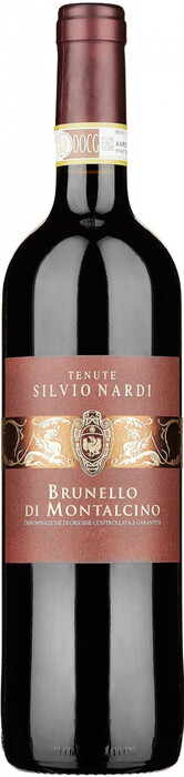 На фото изображение Tenute Silvio Nardi, Brunello di Montalcino DOCG, 2012, 0.75 L (Сильвио Нарди, Брунелло ди Монтальчино, 2012 объемом 0.75 литра)