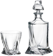 На фото изображение На фото изображение Crystalite Bohemia, Quadro Whisky, Set of 7 pcs (Кристалит Богемия, Куадро Набор для виски, 7 шт.)