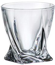 Crystalite Bohemia, Quadro Whisky Glass, Set of 6 pcs, 340 ml