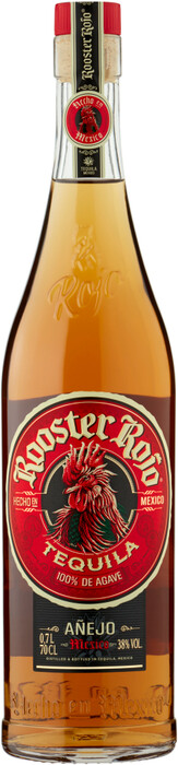 На фото изображение Rooster Rojo Anejo, 0.7 L (Рустер Рохо Аньехо объемом 0.7 литра)