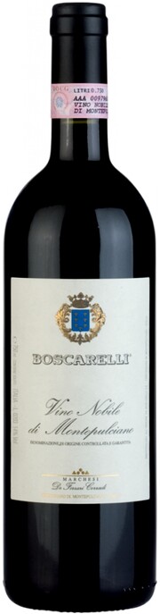 На фото изображение Boscarelli, Vino Nobile di Montepulciano, 2015, 0.75 L (Боскарелли, Вино Нобиле ди Монтепульчано, 2015 объемом 0.75 литра)