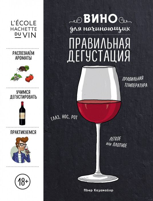 На фото изображение На фото изображение Wine for Beginners. Proper Tasting (Вино для начинающих. Правильная дегустация (Пьер Казамайор))