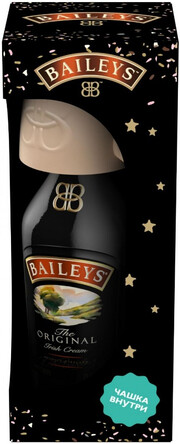 На фото изображение Baileys Original, gift box with cup, 0.7 L (Бейлиз Ориджинл, в подарочной коробке с кружкой объемом 0.7 литра)