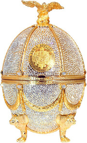 Gift set Imperial Collection, case Faberge Eggs, Diamond