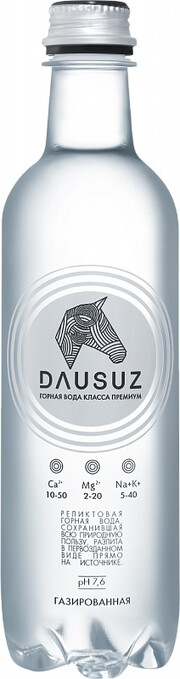 На фото изображение Даусуз Газированная, в пластиковой бутылке, объемом 0.5 литра (Dausuz Sparkling, PET 0.5 L)