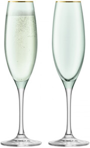 LSA International, Sorbet Champagne Flute, Green, Set of 2 pcs, 225 мл