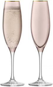 LSA International, Sorbet Champagne Flute, Brown, Set of 2 pcs, 225 ml