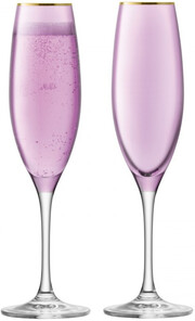 LSA International, Sorbet Champagne Flute, Pink, Set of 2 pcs, 225 ml