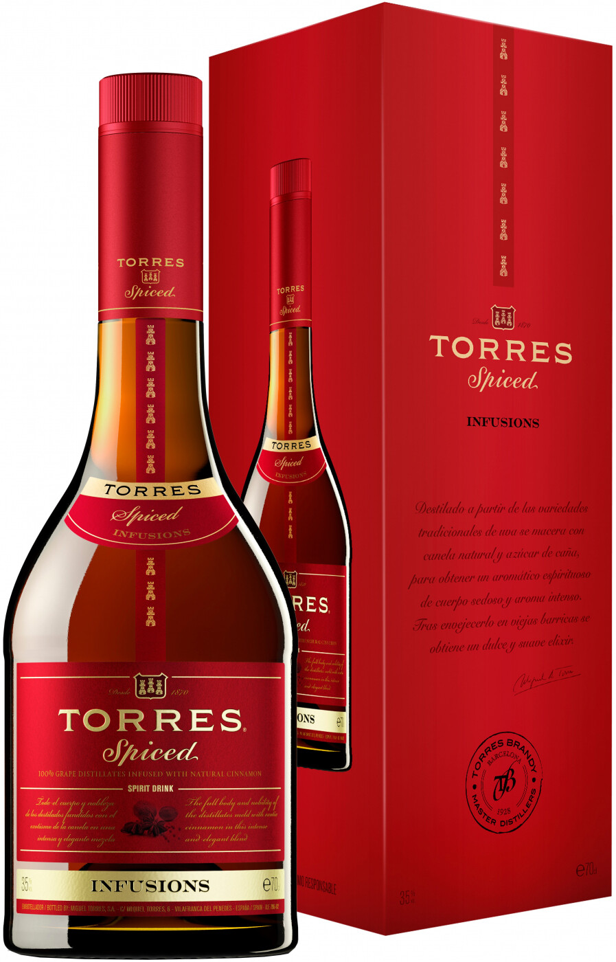 Brandy Torres Spiced, gift box, 700 ml Torres Spiced, gift box ...