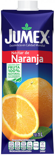 На фото изображение Jumex, Naranja, 1 L (Юмекс, Апельсин объемом 1 литр)