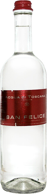 На фото изображение Aсqua di Toscana San Felice Sparking, glass, 0.75 L (Аква ди Тоскана Сан Феличе газированная, в стеклянной бутылке объемом 0.75 литра)