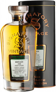 Signatory Vintage, Cask Strength Collection Mortlach 10 Years, 2008, metal tube, 0.7 л