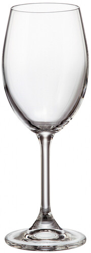 In the photo image Crystalite Bohemia, Sylvia White Wine Glass, Set of 6 pcs, 0.25 L