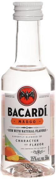 На фото изображение Bacardi Mango, 0.05 L (Бакарди Манго объемом 0.05 литра)