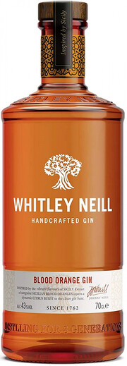 На фото изображение Whitley Neill Blood Orange, 0.7 L (Уитли Нейлл Блад Орэнж объемом 0.7 литра)