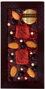 Chokodelika, Dark Chocolate with Decoration Almond, Currant, Raspberry, in blister, 100 g