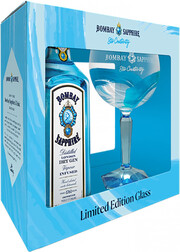Bombay Sapphire, gift box with glass, 0.7 л