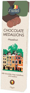 Шоколад JArdel Milk Chocolate Crispy Medallions with Hazelnut, 75 г