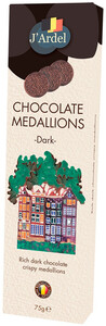 JArdel Dark Chocolate Crispy Medallions, 75 g