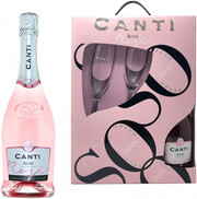 Canti, Rose Extra Dry, gift set with 2 glasses