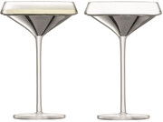 LSA International, Space Champagne & Cocktail Glass, Platinum, Set of 2 pcs, 240 мл