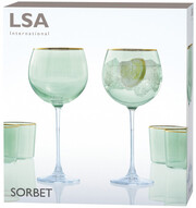 LSA International, Sorbet Balloon Glass, Green, Set of 2 pcs, 0.525 L