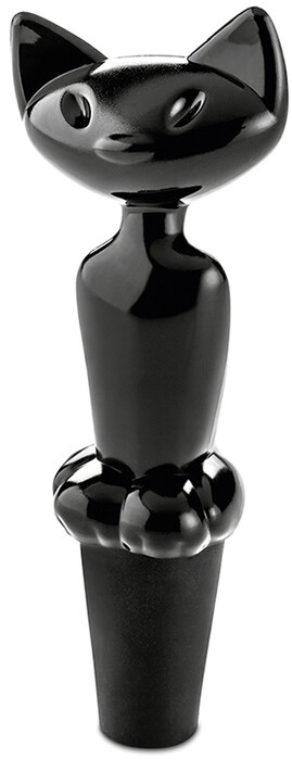 На фото изображение На фото изображение Koziol, Miaou Bottle Stopper, Black (Косёл, Мяу Пробка для бутылки, Черная)