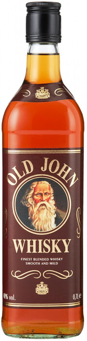 На фото изображение Old John Blended Whisky, 0.7 L (Олд Джон Купажированный в бутылках объемом 0.7 литра)