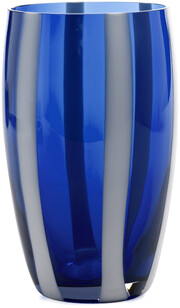 На фото изображение Zafferano Longdrink “Gessato” Blu, 0.47 L (Дзафферано Лонгдринк «Джессато» Синий объемом 0.47 литра)