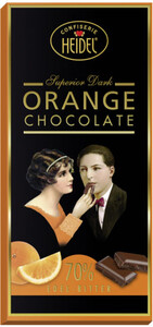 Heidel, Dark Chocolate Orange 70%, 100 g