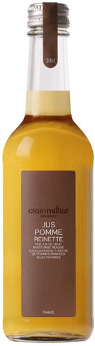 На фото изображение Alain Milliat Apple Juice, 0.33 L (Ален Мия Сок яблочный объемом 0.33 литра)