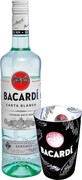 Bacardi Carta Blanca, with luminous glass, 0.7 L