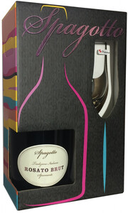 Spagotto Rosato Brut, gift set with glass