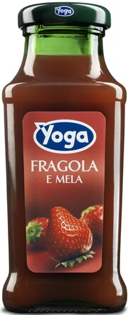 На фото изображение Yoga, Fragola, 0.2 L (Йога, Клубника, напиток сокосодержащий объемом 0.2 литра)