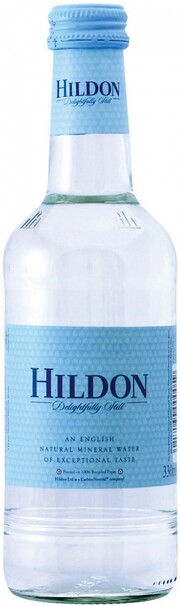 На фото изображение Hildon Delightfully Still Natural Mineral Water, Glass bottle, 0.33 L (Хилдон негазированная, в стеклянной бутылке объемом 0.33 литра)