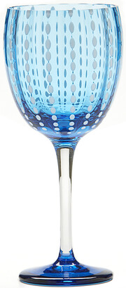 На фото изображение Zafferano Wine Glass “Perle” Acqua Marina, 0.3 L (Дзафферано бокал для вина «Перле» Аквамарин объемом 0.3 литра)