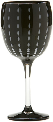 На фото изображение Zafferano Wine Glass “Perle” Nero, 0.3 L (Дзафферано бокал для вина «Перле» Чёрный объемом 0.3 литра)